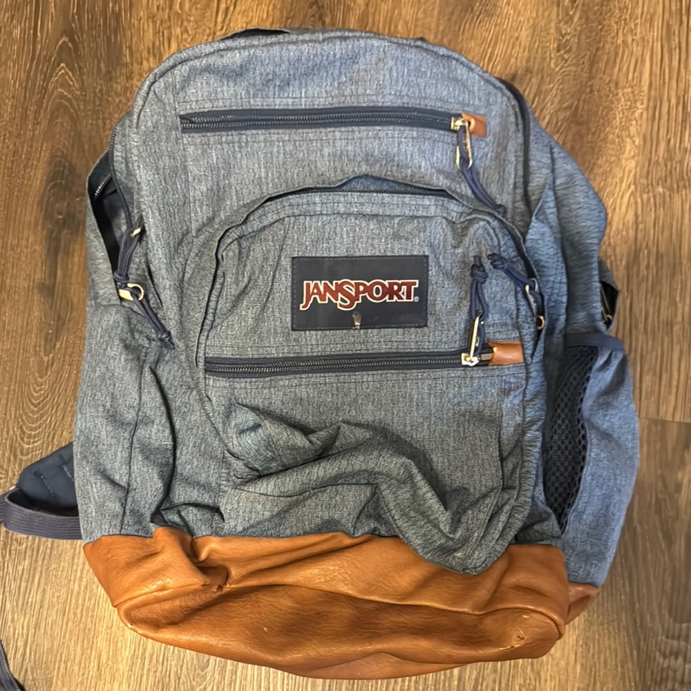 JanSport Gray and Brown Men's Backpack